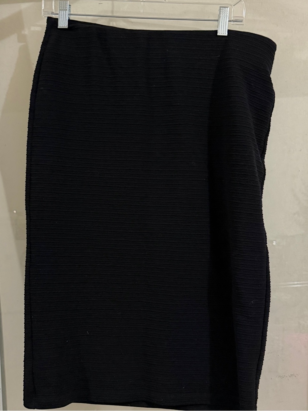 Premise Black Ribbed Pencil Skirt